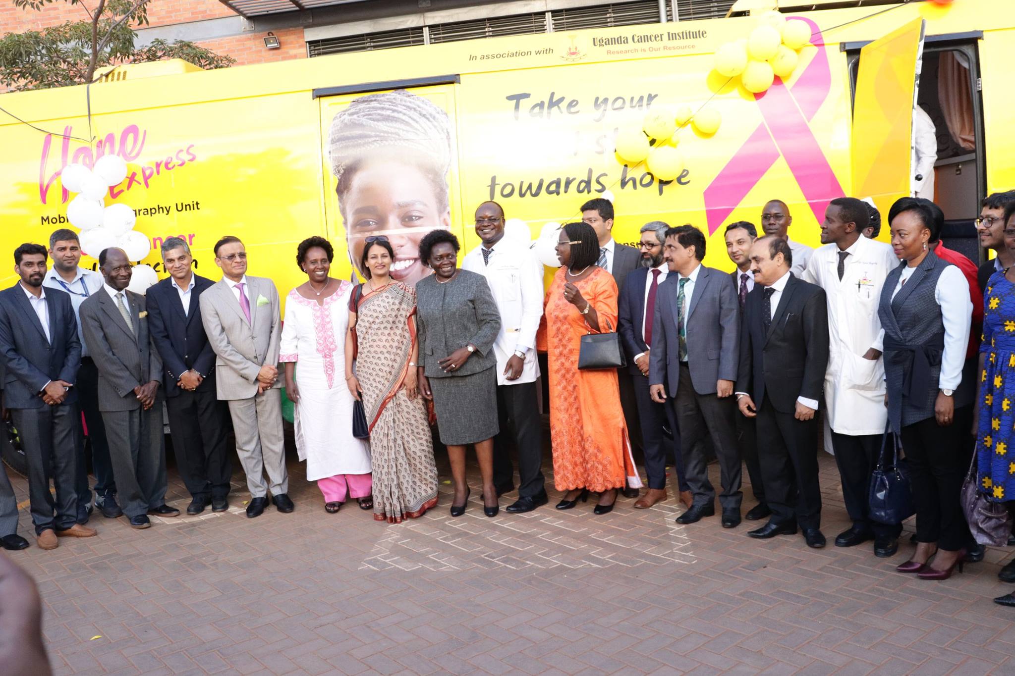 HANDOVER OF THE MOBILE MAMMOGRAPHY VAN AT UGANDA CANCER INSTITUTE